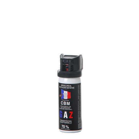 Bombe Gaz Defense CBM CS Capot Clapet 50Ml - 1000 - Solutions-Défense.fr
