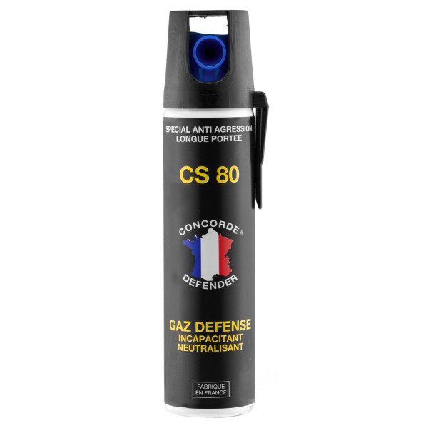Bombe lacrymogène CS 75 ml Concorde Defender GAZ CS 80