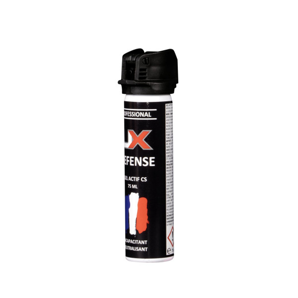 Bombe de défense gel CS UX 75 ml à capot clapet