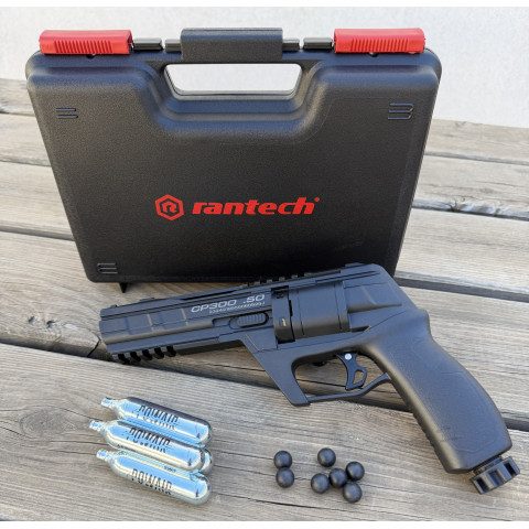 Pack revolver CO2 Snowpeak CP300 13J avec cartouches CO2, billes et mallette de transport