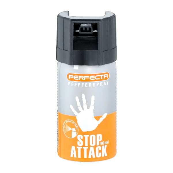 Bombe lacrymogène gaz poivre 40 ml Perfecta Stop Attack