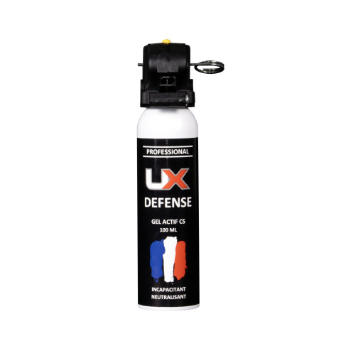 Bombe lacrymogène gel CS UX Pro 100 ml poignée standard