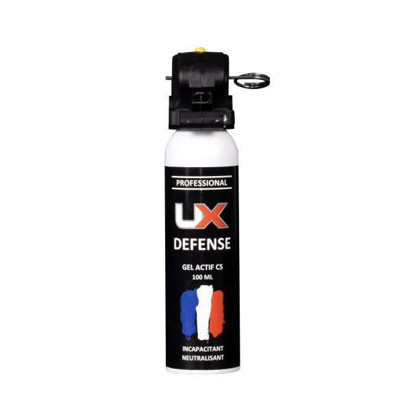 Bombe lacrymogène gel CS UX Pro 100 ml poignée standard