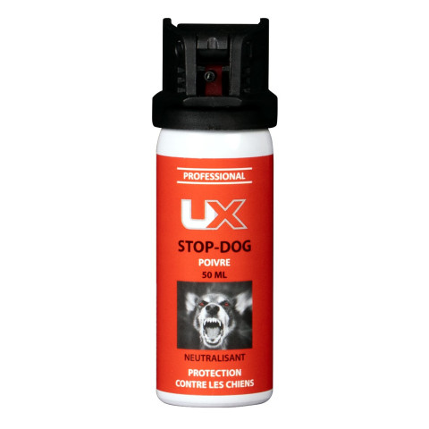 Bombe anti-chien au poivre UX Stop Dog 50 ml avec clapet