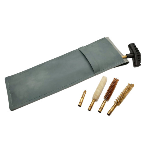 Kit de nettoyage carabine Megaline calibre 7 mm avec étui skaï et accessoires laiton