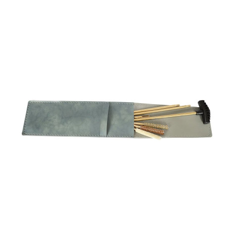 Kit de nettoyage carabine Megaline calibre 7 mm avec étui skaï et accessoires laiton