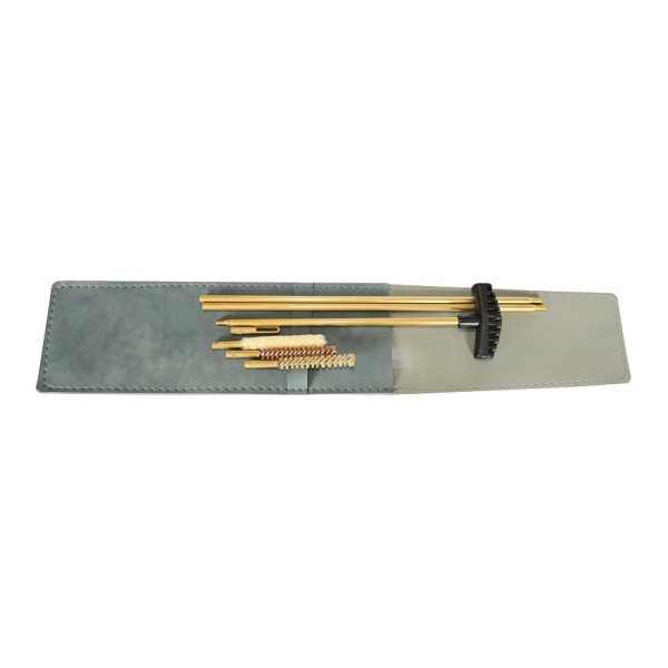 Kit de nettoyage carabine Megaline calibre 9,5 mm avec étui skaï et accessoires laiton