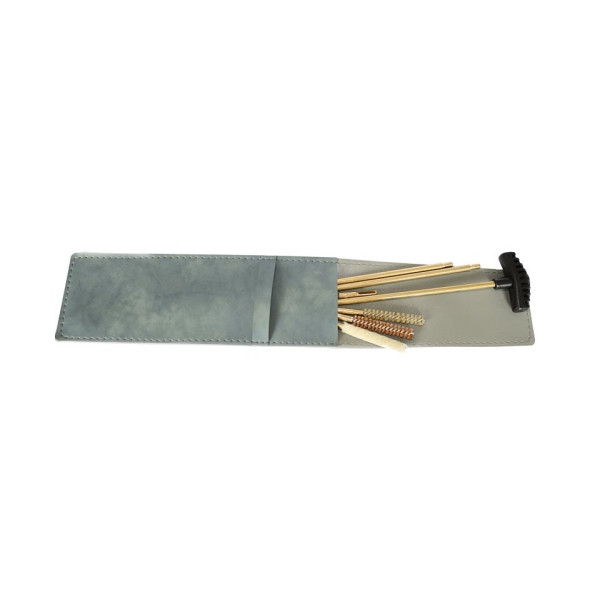 Kit de nettoyage carabine Megaline calibre 9,5 mm avec étui skaï et accessoires laiton