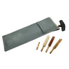 Kit de nettoyage carabine Megaline calibre 11 mm avec étui simili cuir et accessoires laiton