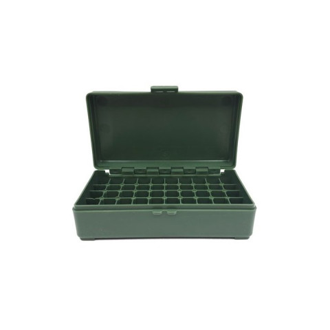 Boîte de rangement 50 munitions calibre 9mm verte Megaline