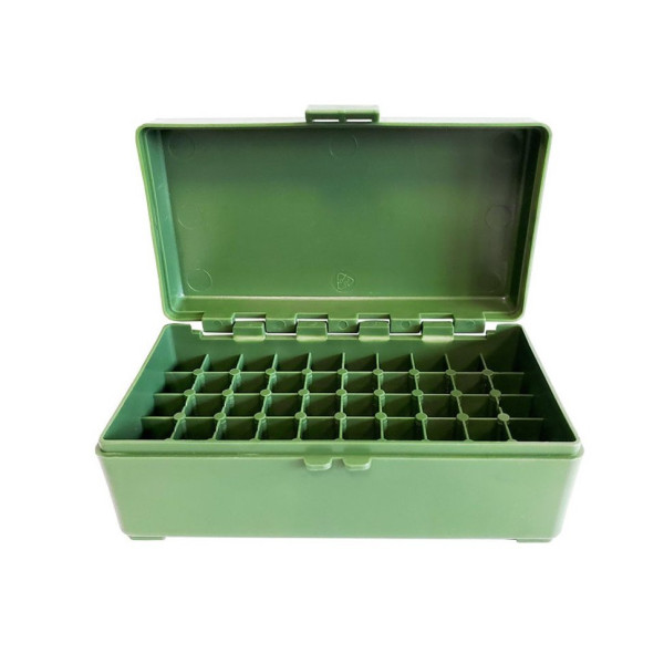 Boîte de rangement 50 munitions calibre 357 Megaline verte