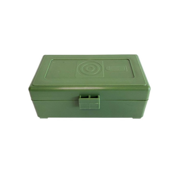 Boîte de rangement munitions Megaline calibre 45 ACP verte 50 cartouches