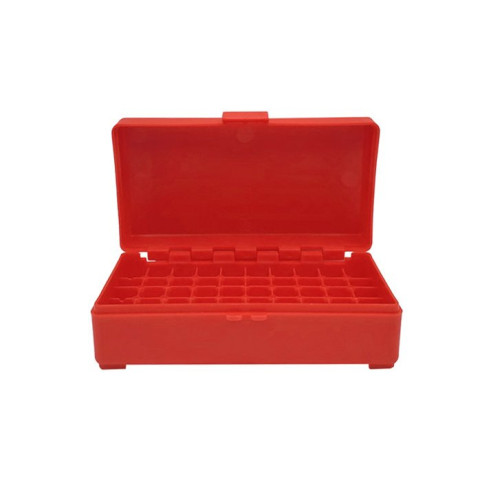 Boîte de rangement 50 munitions calibre 9mm rouge Megaline