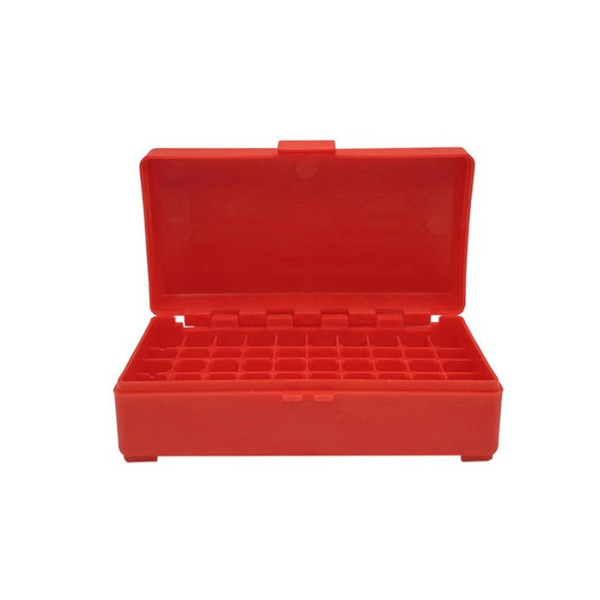 Boîte de rangement 50 munitions calibre 9mm rouge Megaline