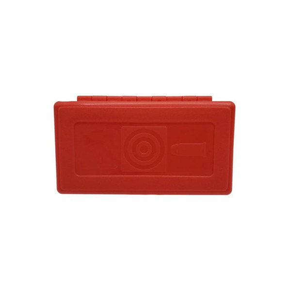 Boîte de rangement 50 munitions calibre 9mm rouge Megaline