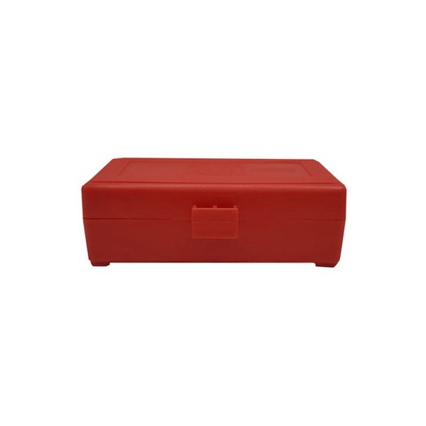 Boîte de rangement 50 munitions calibre 9mm rouge Megaline