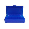 Boîte de rangement 50 munitions calibre 9mm Megaline bleue