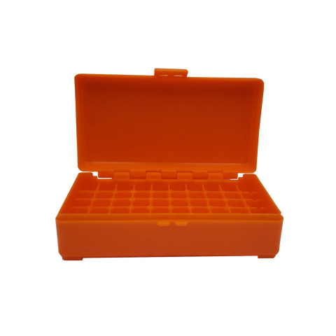 Boîte de rangement 50 munitions calibre 9mm Megaline orange