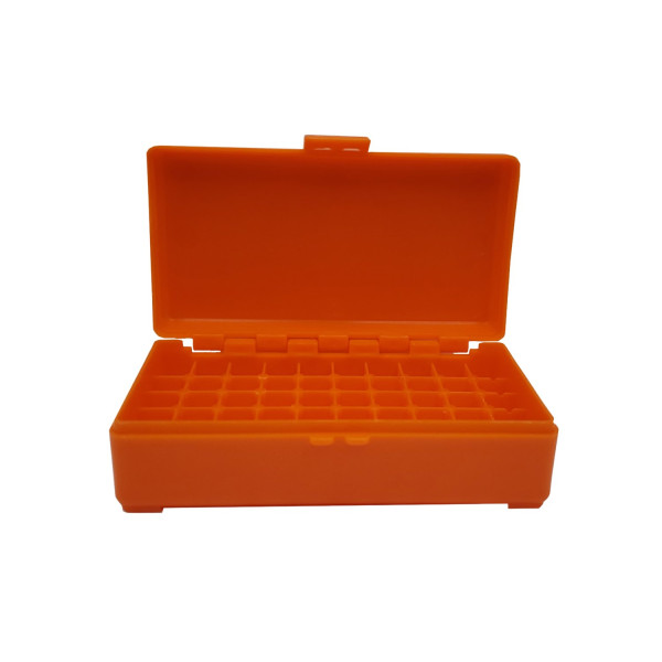 Boîte de rangement 50 munitions calibre 9mm Megaline orange
