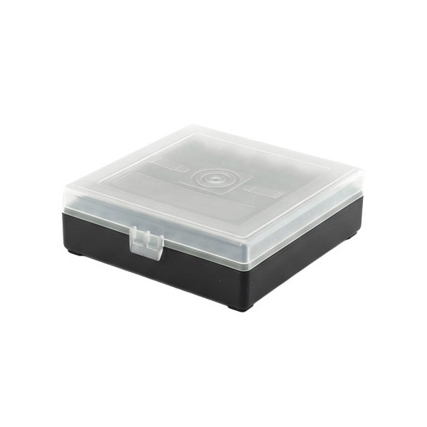 Boîte de rangement munitions Megaline 100 cartouches calibre 22LR et 25 ACP couvercle transparent