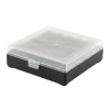 Boîte de rangement munitions Megaline 100 cartouches calibre 22LR et 25 ACP couvercle transparent