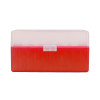Boîte de rangement munitions Megaline rouge couvercle transparent 50 cartouches calibre 45LC/44 Mag