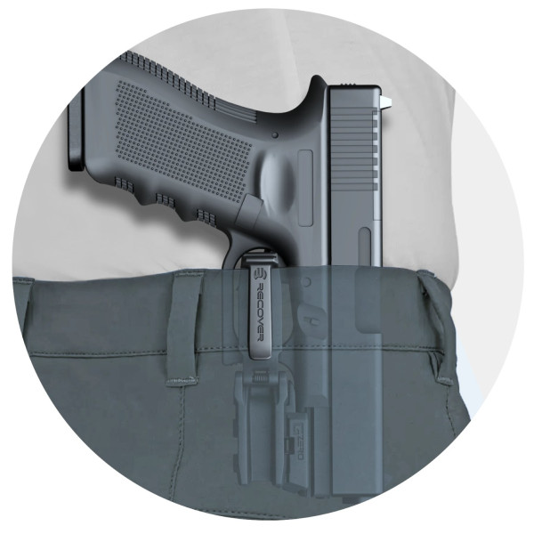 Holster clip à ressort Recover GZero Full Size pour gaucher