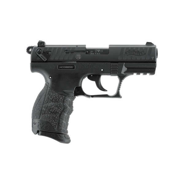 Pistolet d'alarme Walther P22Q calibre 9 mm PAK noir